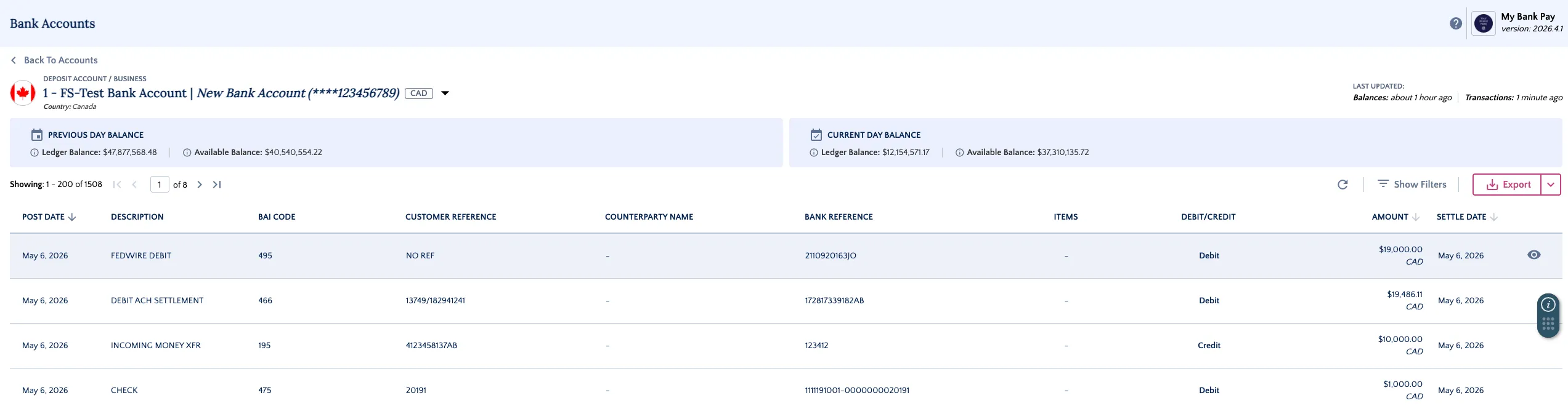 Account Balances and Transactions Account Balances and Transactions