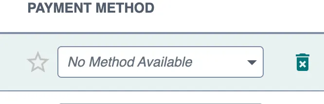 Displaying No Method Available 