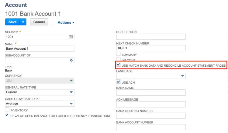 Use Match Bank Data and Reconcile Account Statement Pages Use Match Bank Data and Reconcile Account Statement Pages