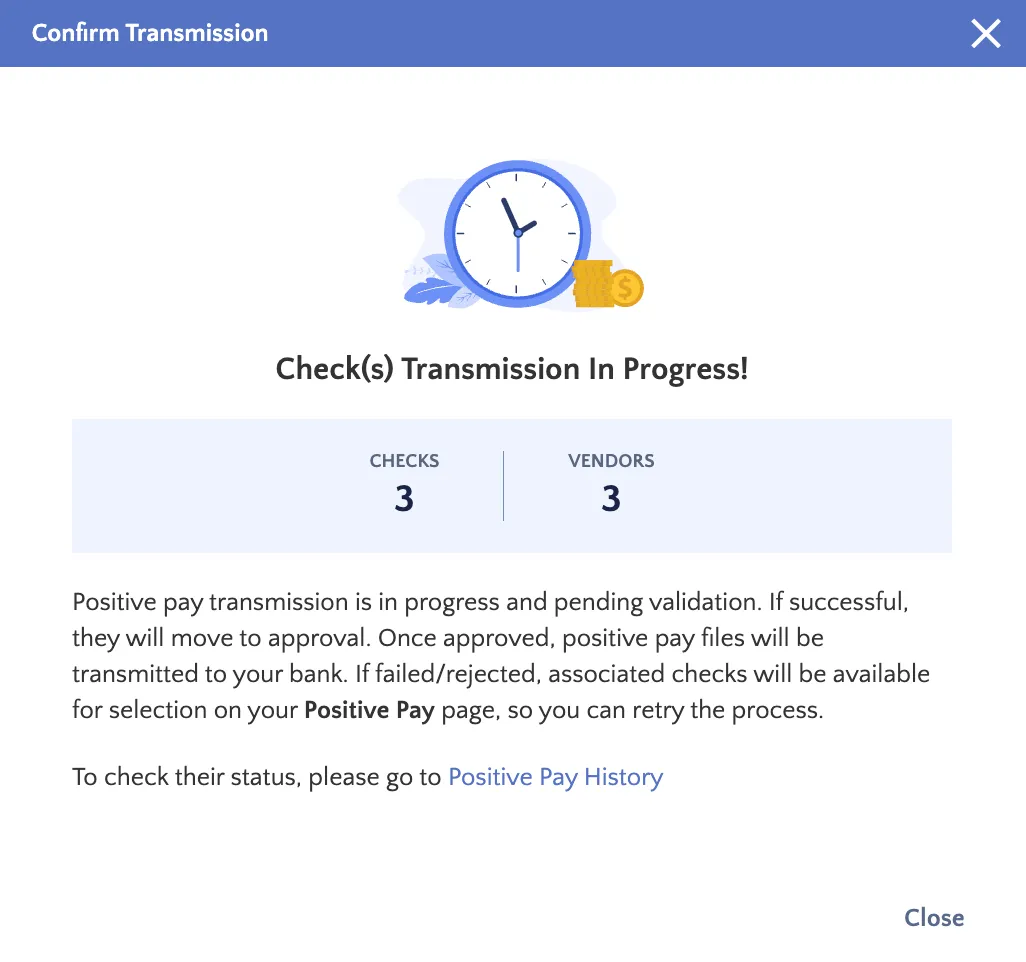 Confirm Transmission Confirm Transmission