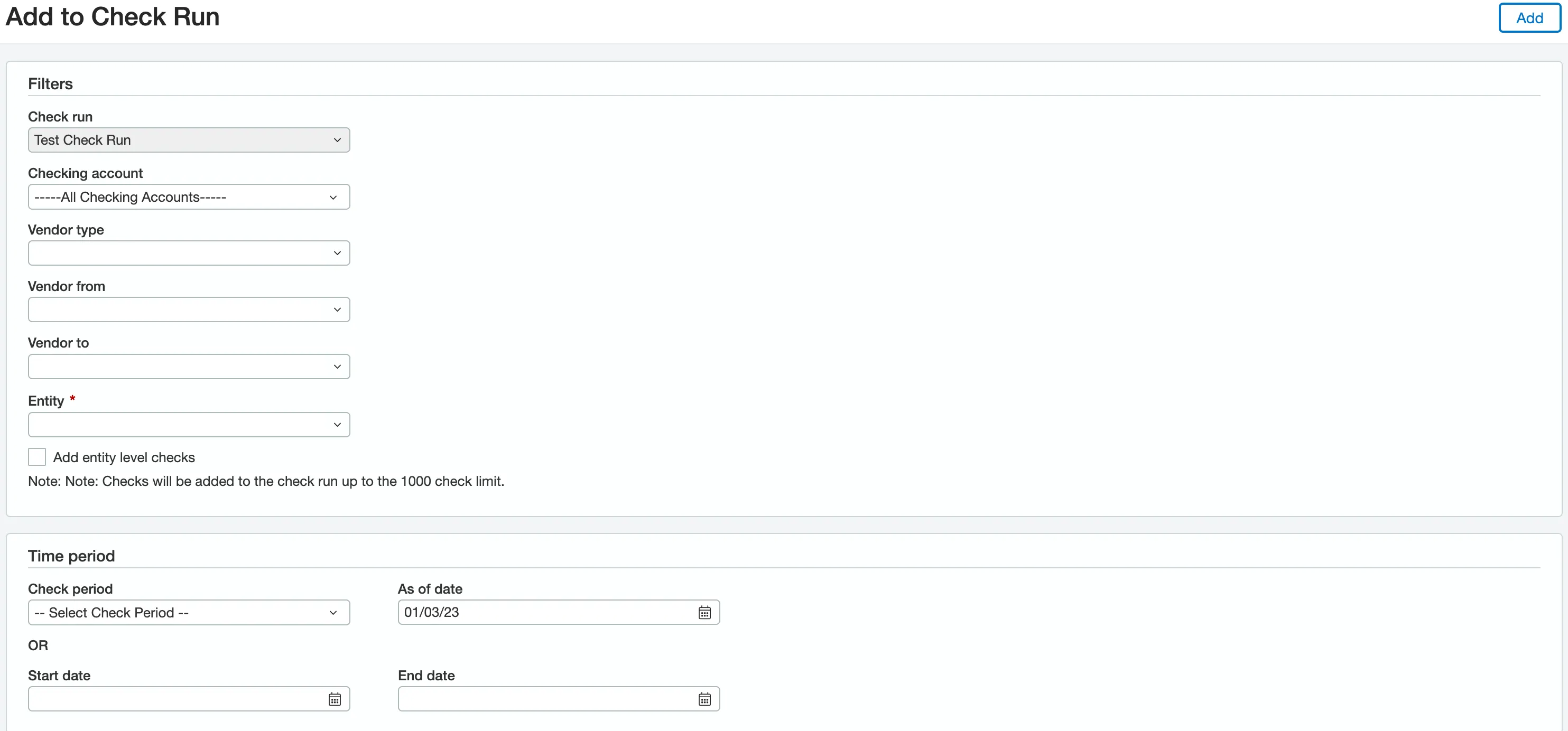 Adding Checks to Check Run Adding Checks to Check Run