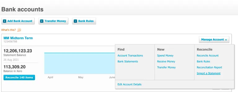 Select Import a Statement Select Import a Statement