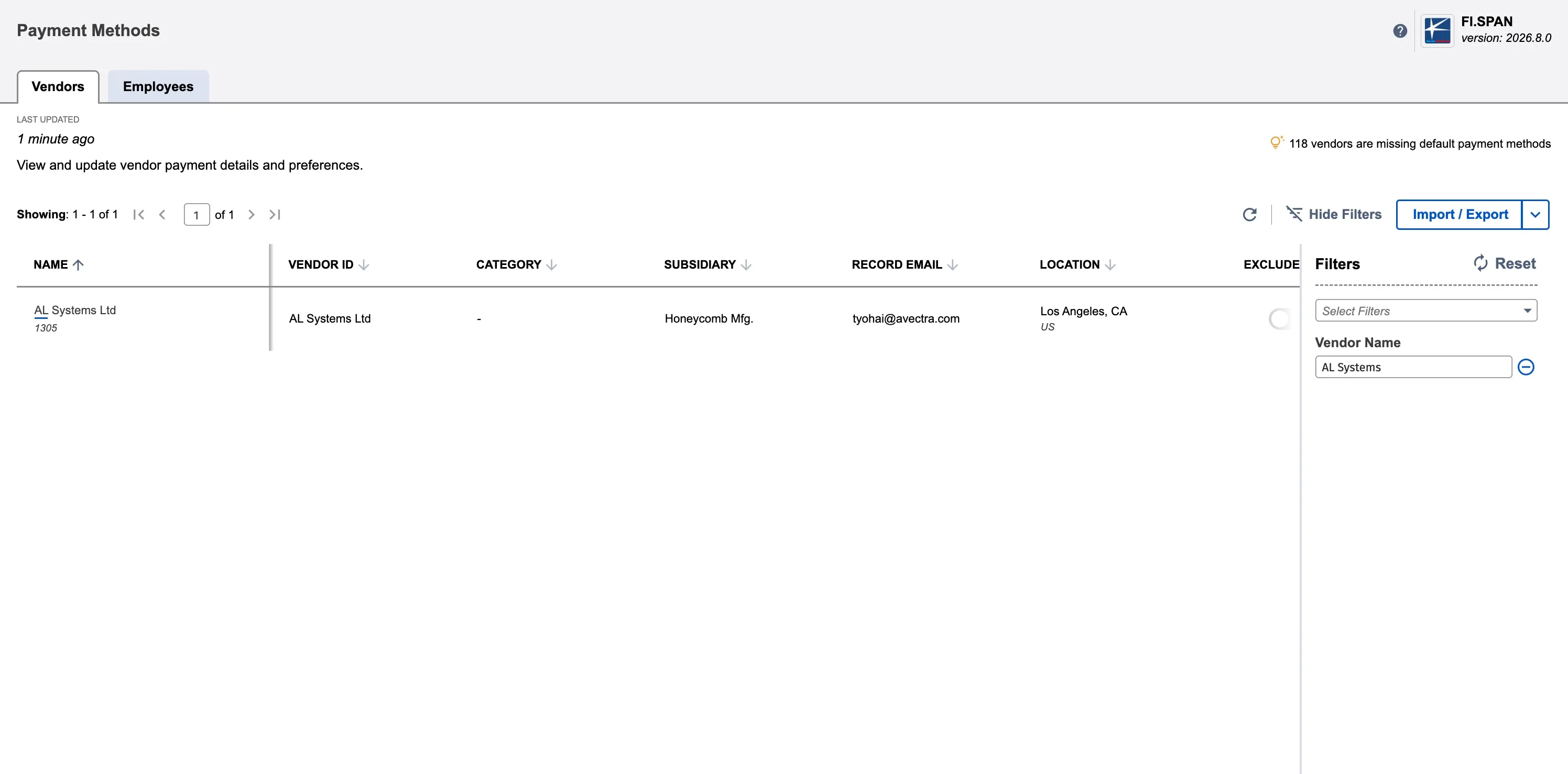 Find Vendor/Employee Find Vendor/Employee