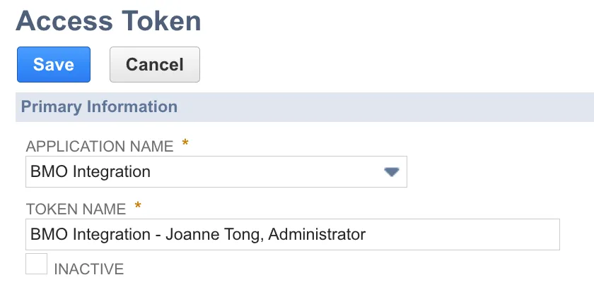 Save Access Token