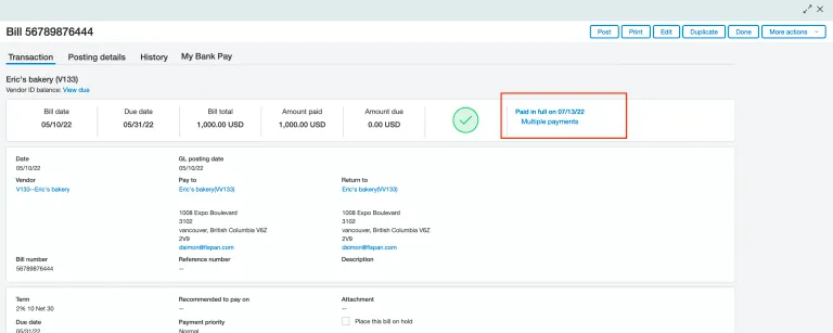 Check Bill Status