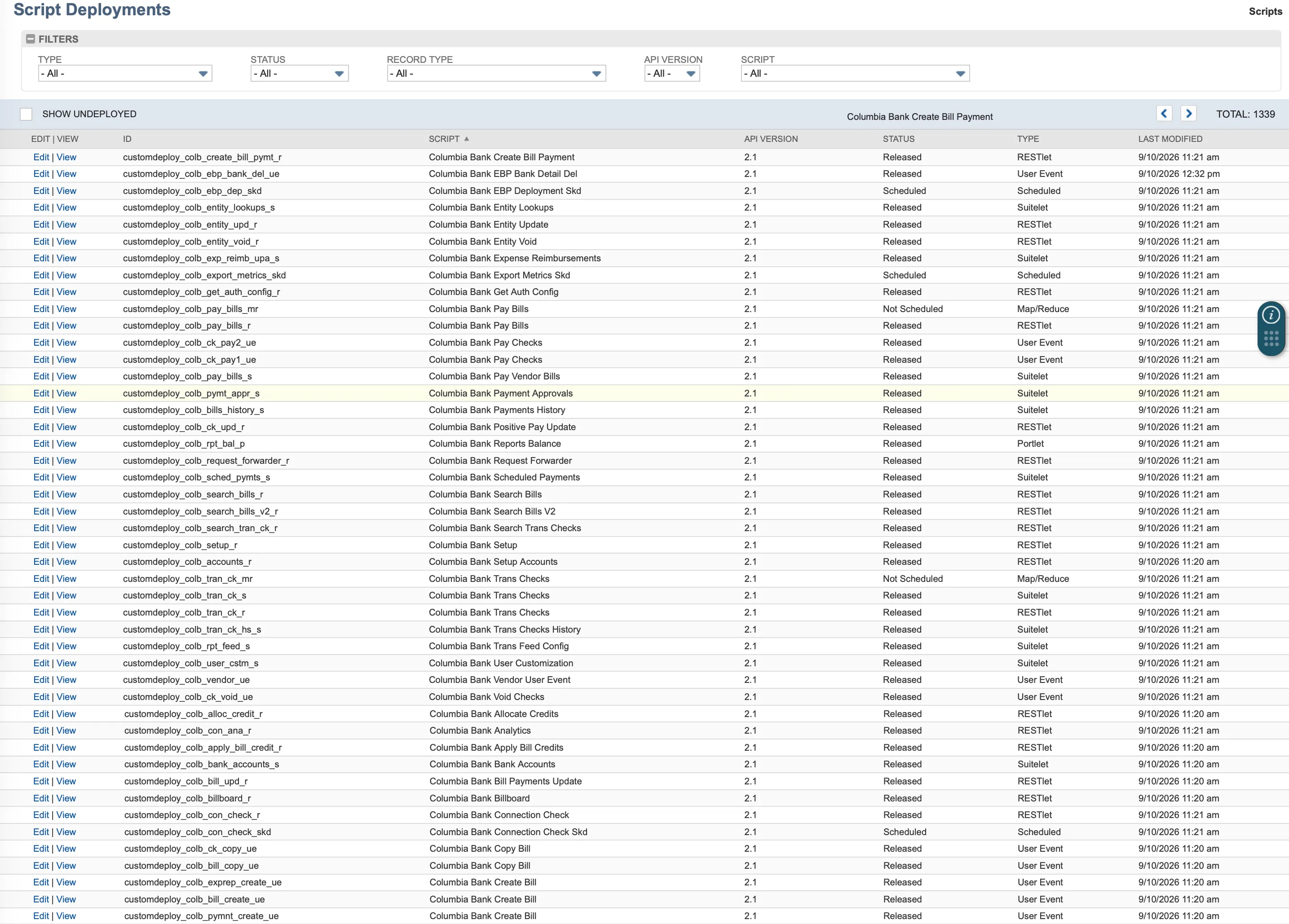 Script Deployments - Suitelets