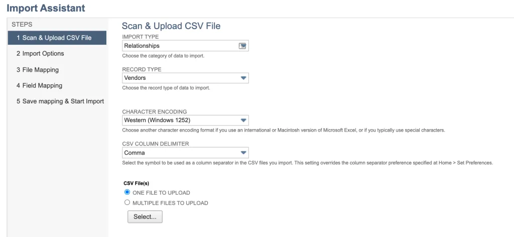 Import CSV Import CSV