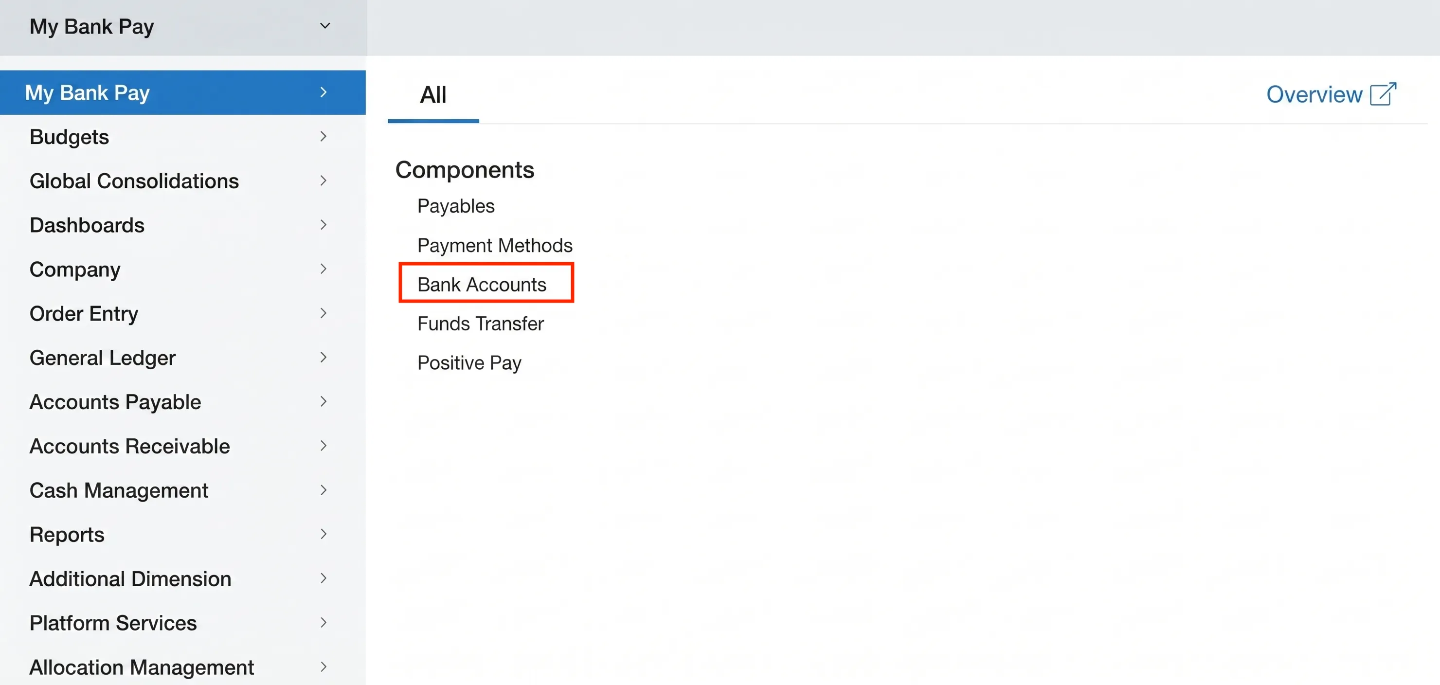 Bank Accounts Page Bank Accounts Page