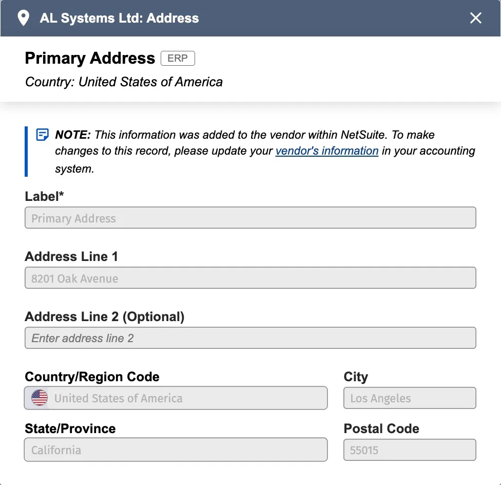 ERP Managed Address ERP Managed Address