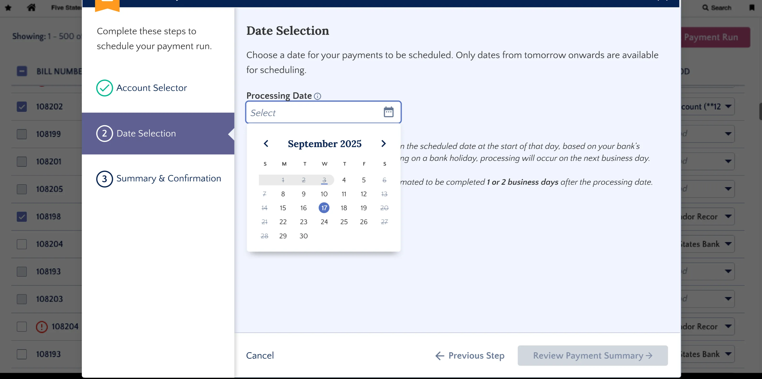 Select a Date