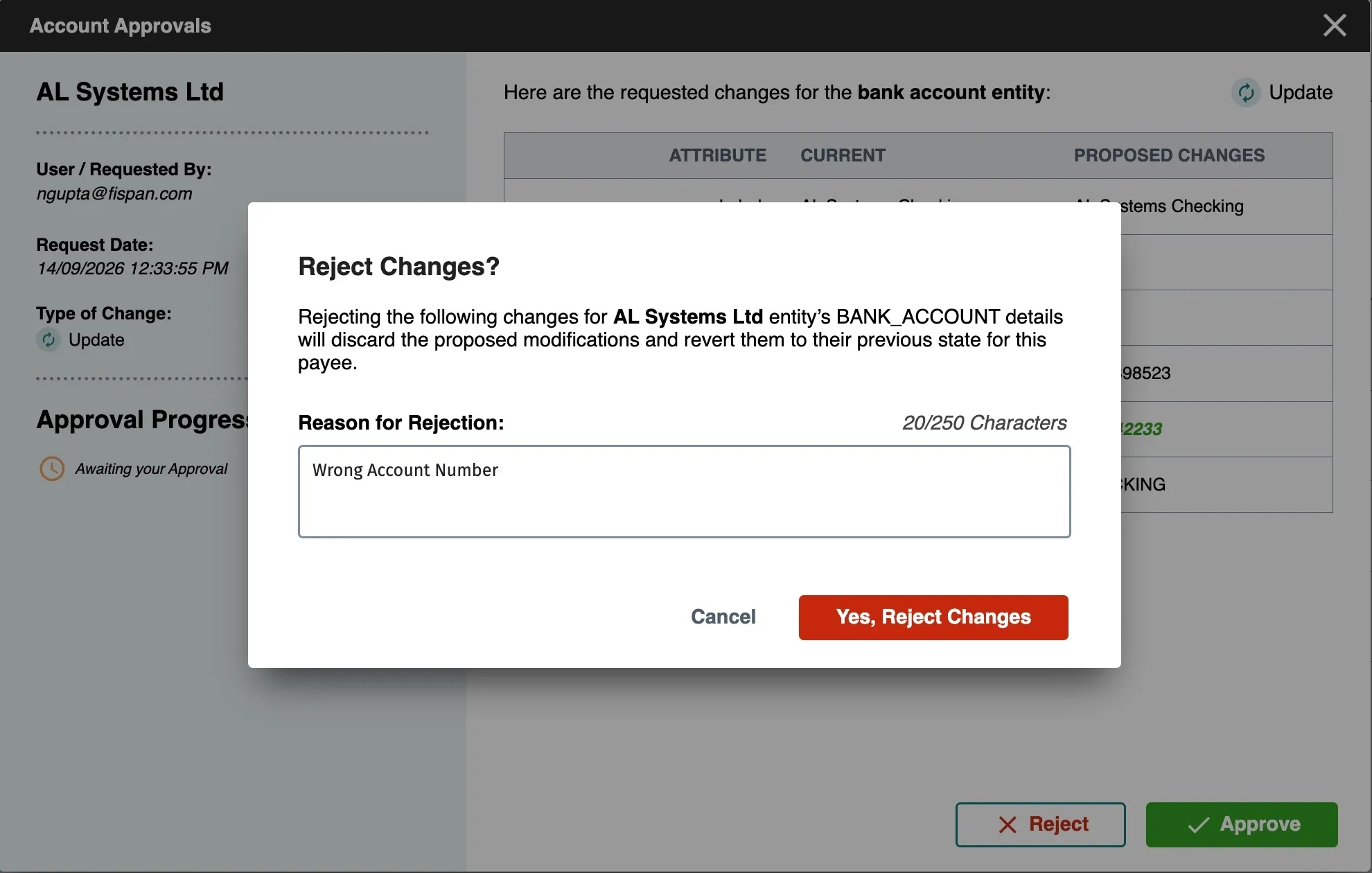 Add a Rejection Reason