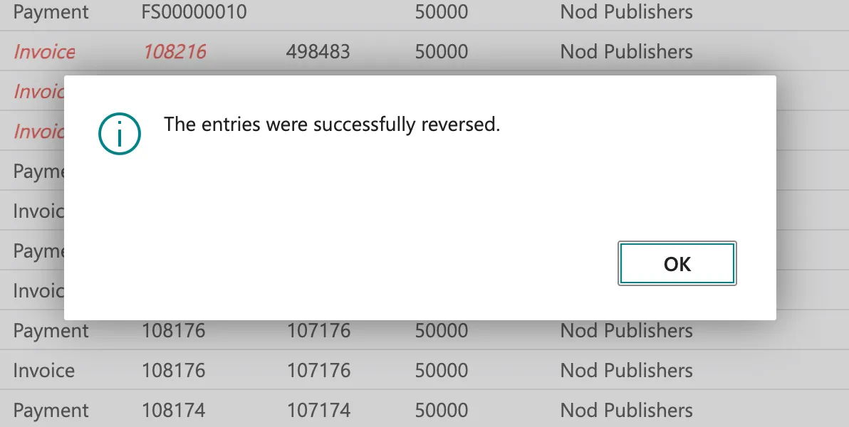 Confirm Payments were Reversed Confirm Payments were Reversed