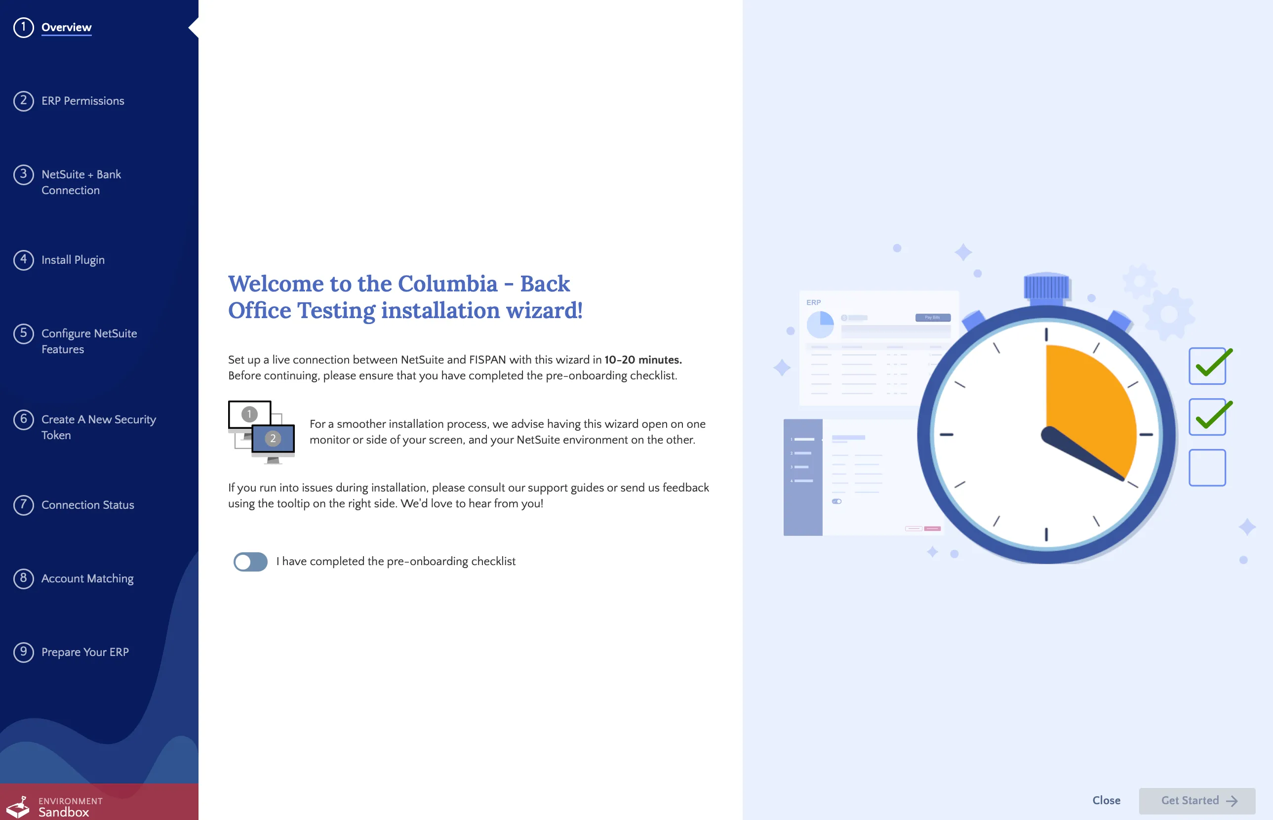 Welcome to the Columbia Bank installation wizard!