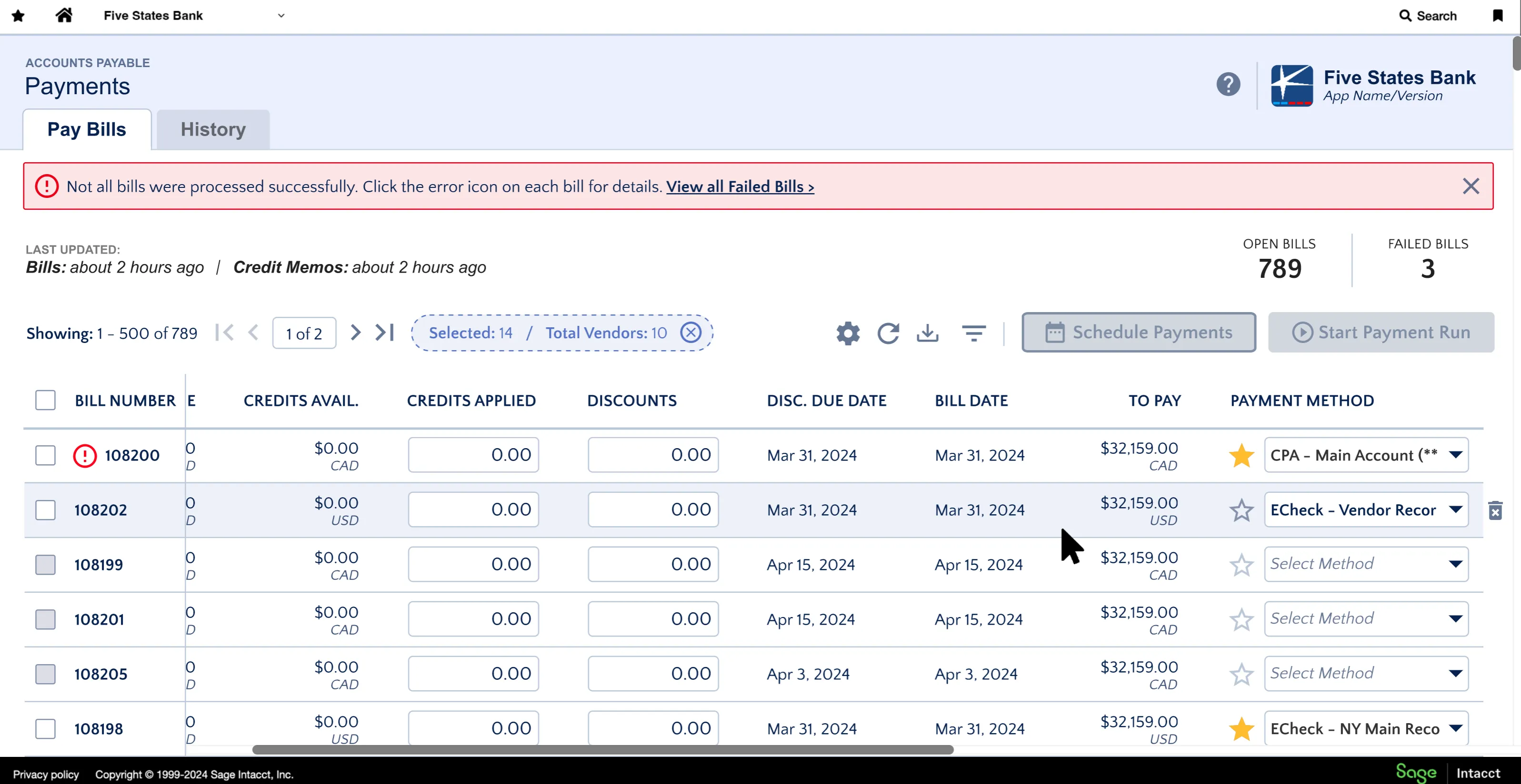 Select Your Bills & Click "Schedule Payments" Select Your Bills & Click "Schedule Payments"