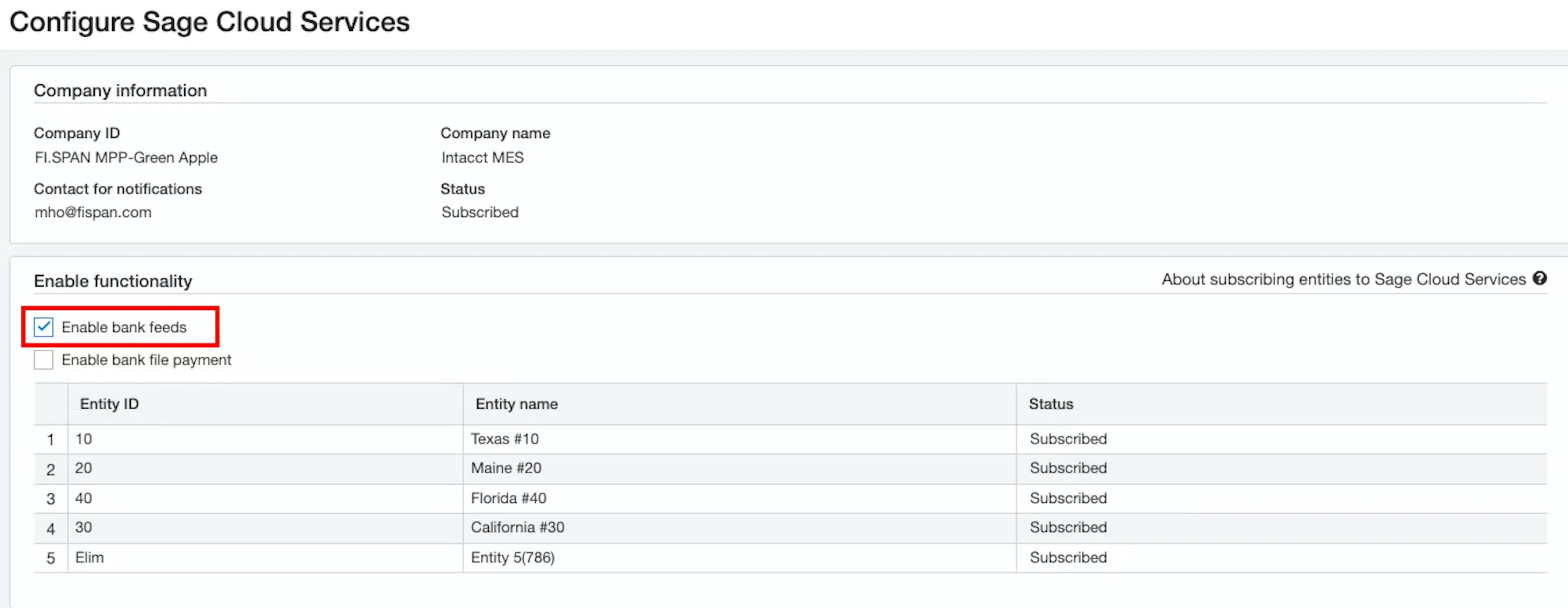 Enable Bank Feeds Enable Bank Feeds