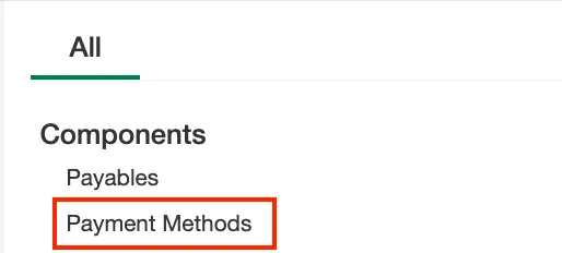 Select Payment Methods Select Payment Methods