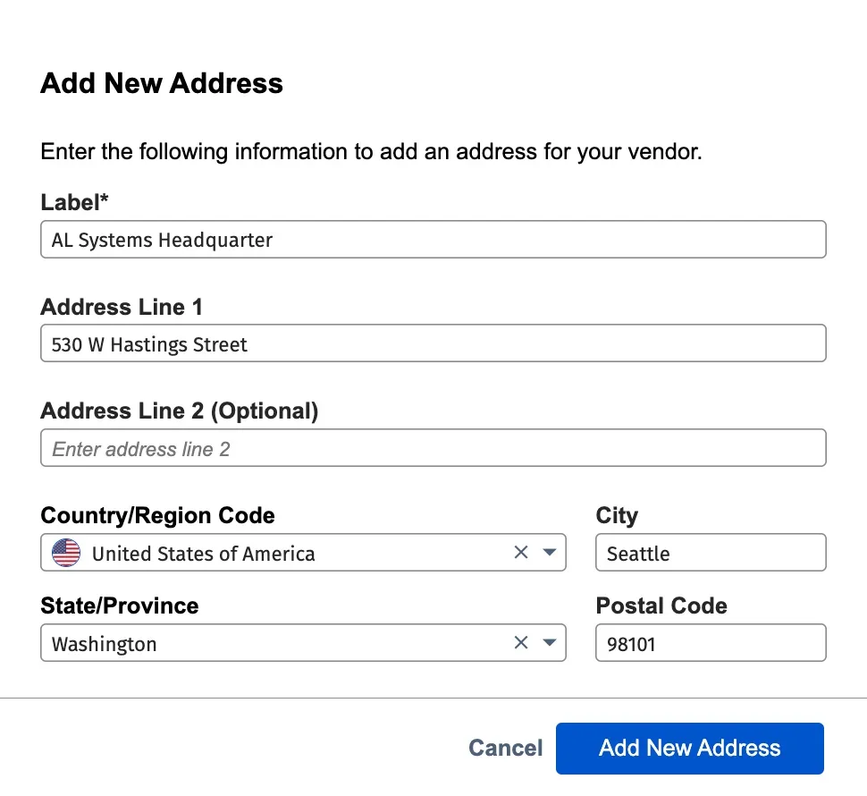 Input Address Details Input Address Details