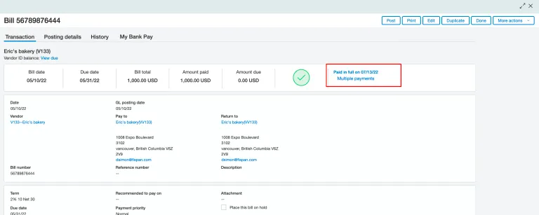 Check Bill Status