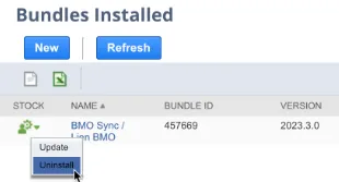 Select Uninstall