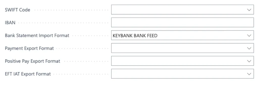 Select KeyBank Bank Feed