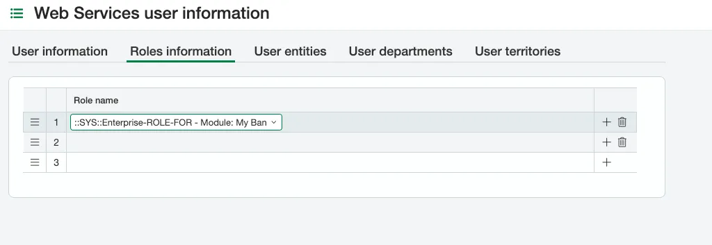 Add Role to Web Service User