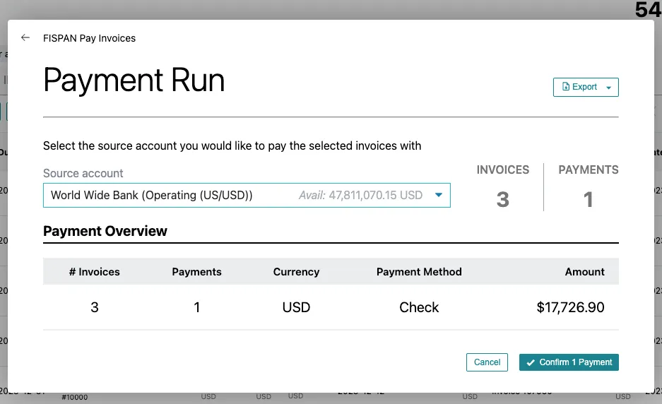 Select Confirm Payment Select Confirm Payment