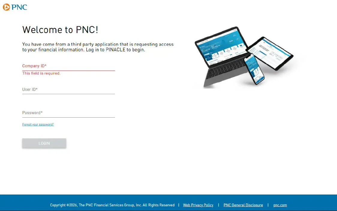 Log into PNC portal Log into PNC portal