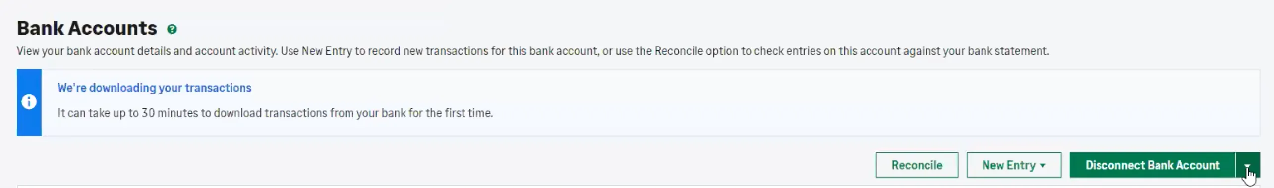 Disconnect Bank Account