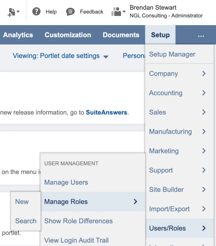 Go to Manage Roles Go to Manage Roles