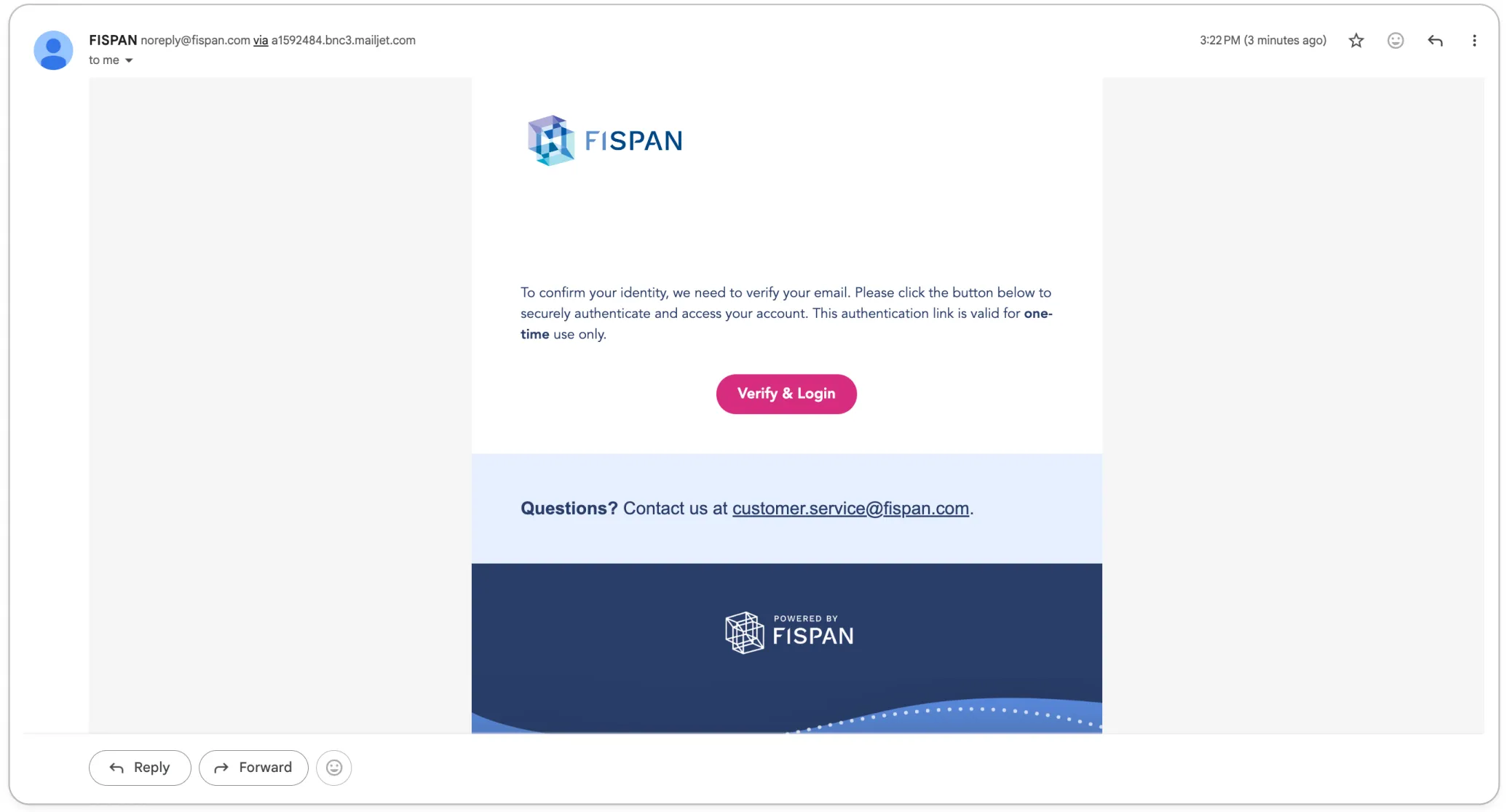 One-Time Verification Email
