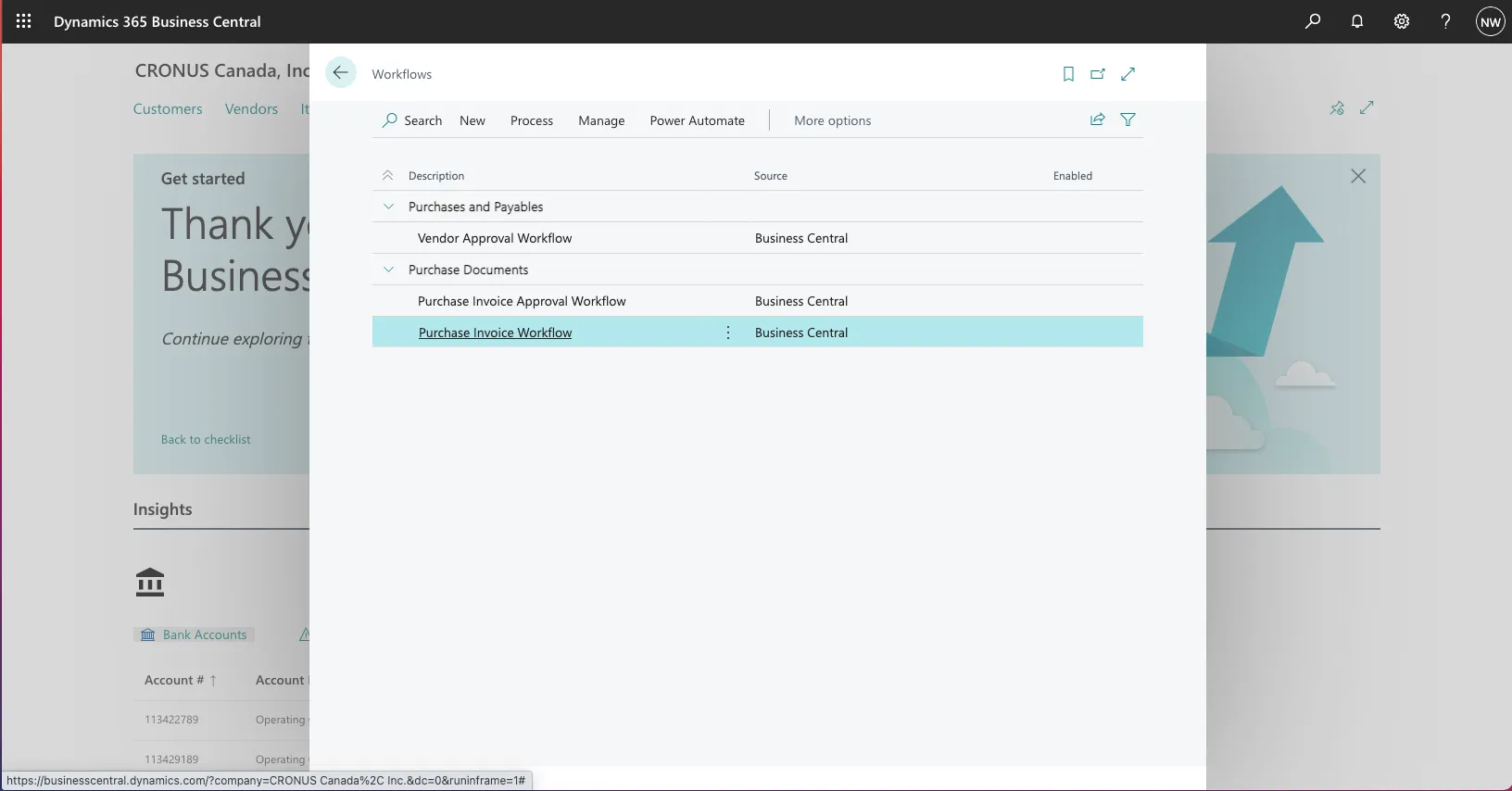 Click on Purchase Invoice Workflow Click on Purchase Invoice Workflow