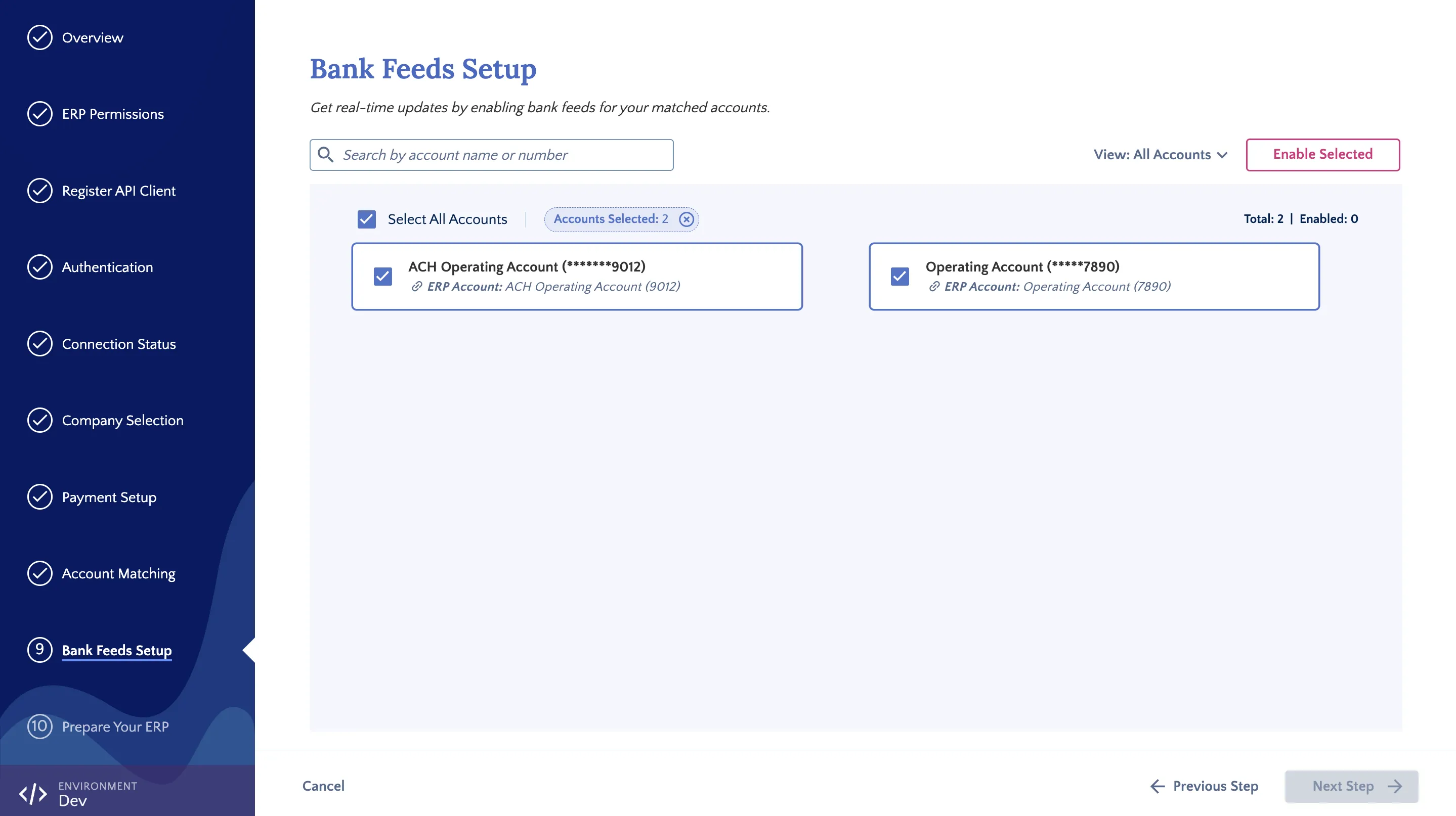 Select Accounts