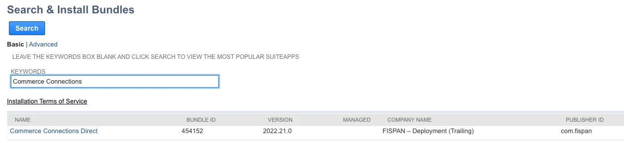 Search Commerce Connections