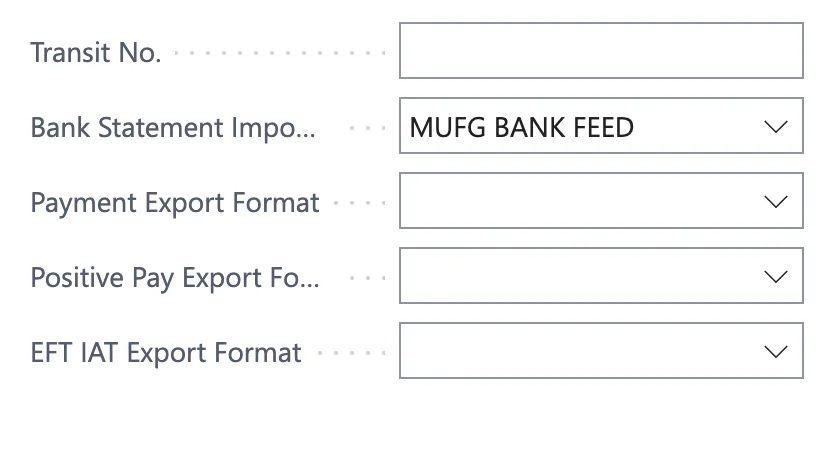 Select My Bank Feed Select My Bank Feed