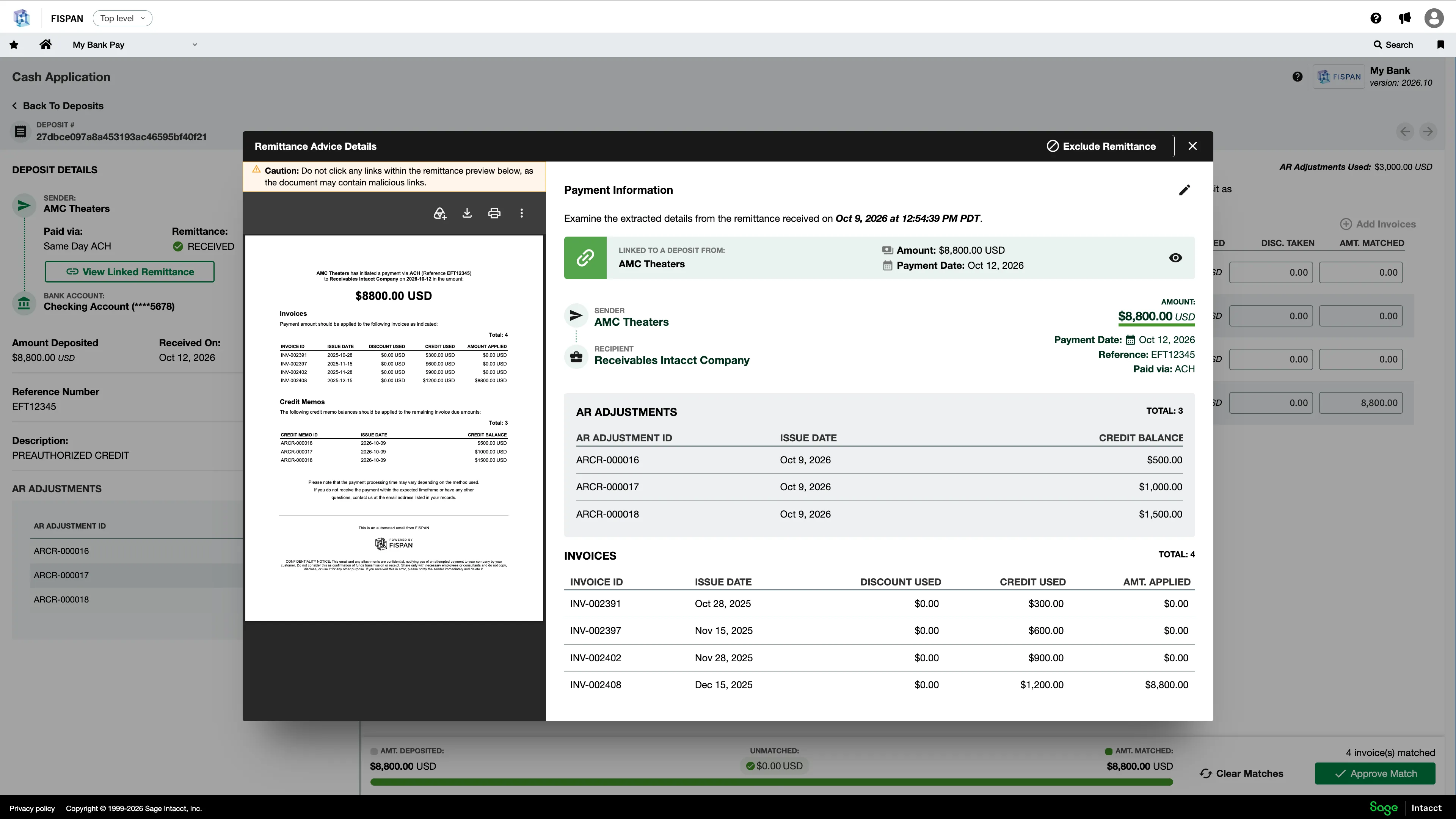AR adjustments data extracted from remittance AR adjustments data extracted from remittance