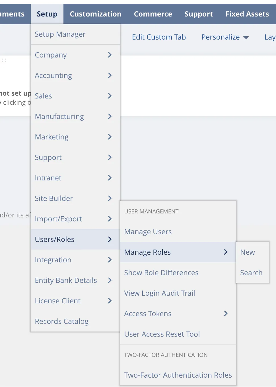 Go to Manage Roles Go to Manage Roles