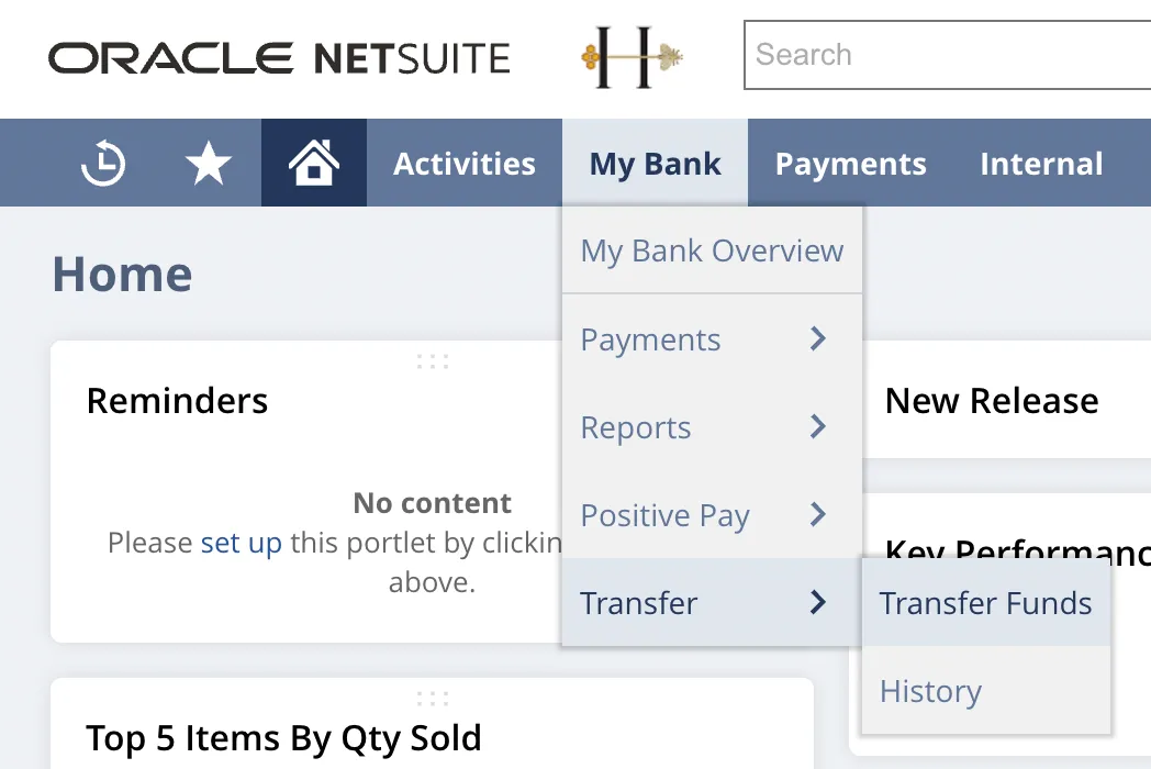 Go to Transfer Funds Page Go to Transfer Funds Page