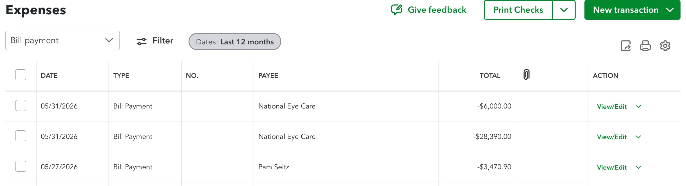 Filter by Bill Payment Filter by Bill Payment
