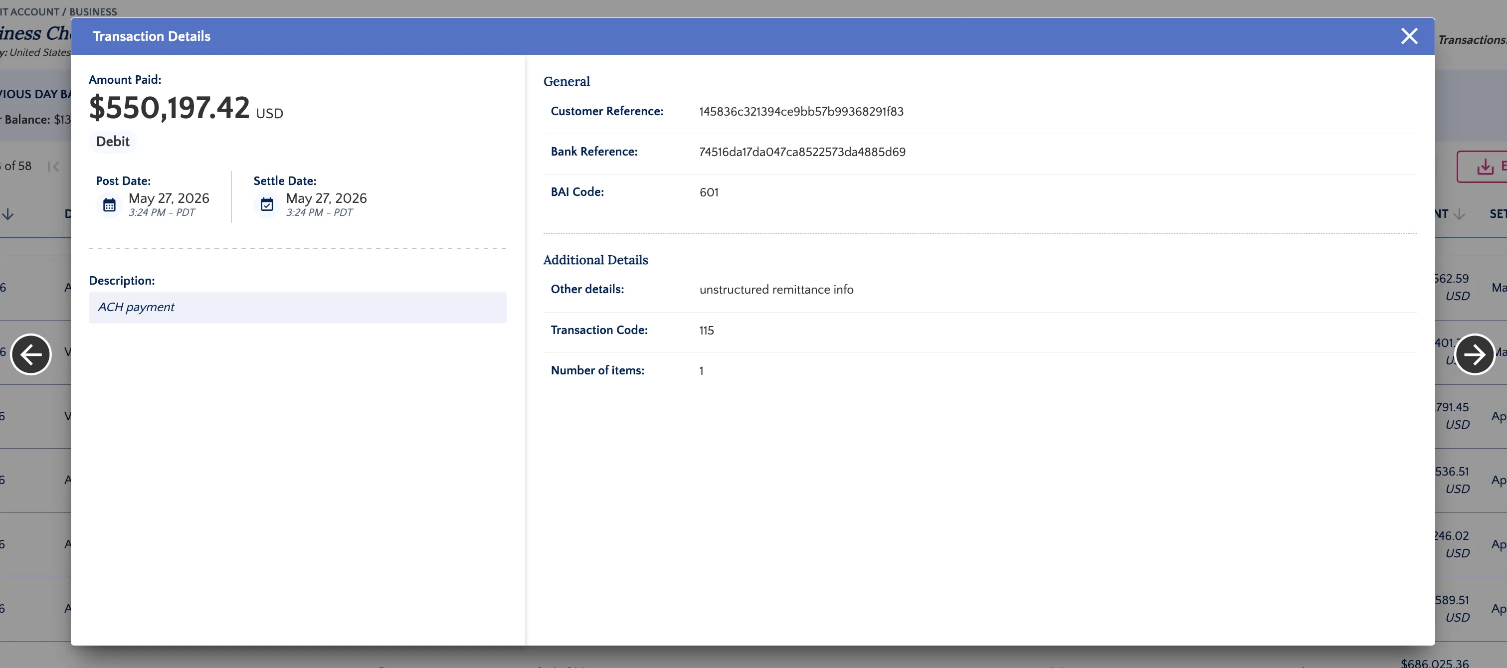 View Transaction Details View Transaction Details