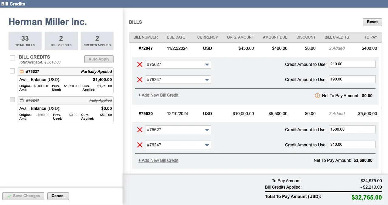 Manual Apply Bill Credits Manual Apply Bill Credits