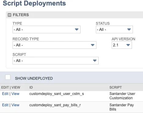 Pay Vendor Bills and User Customization Suitelets