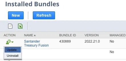 Update Santander Treasury Fusion Update Santander Treasury Fusion