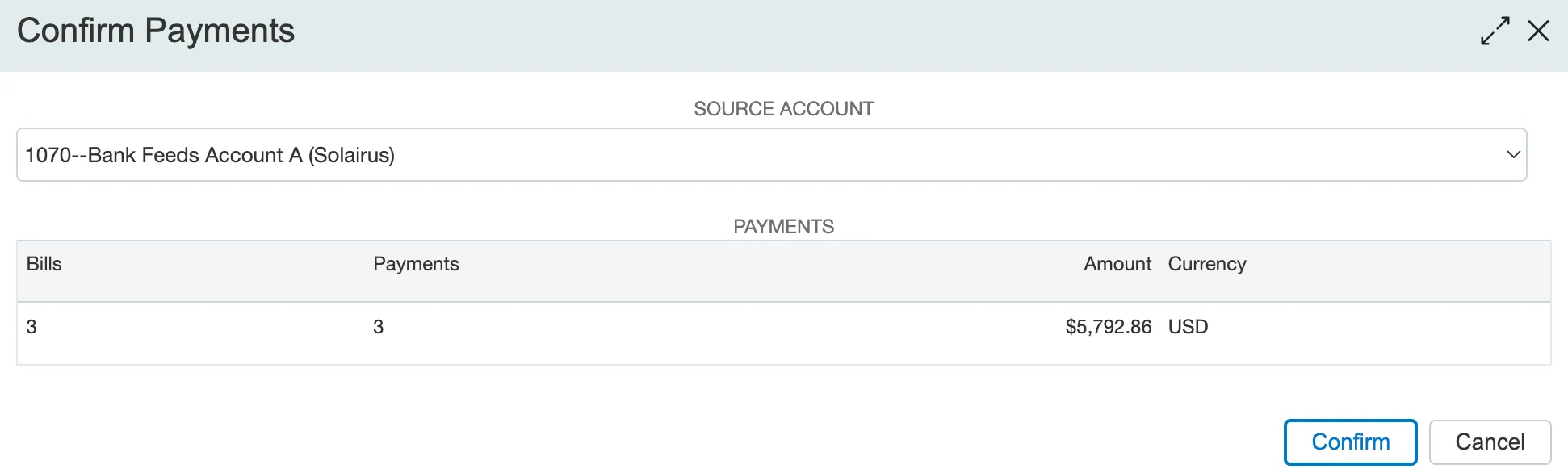Confirm Payments Confirm Payments