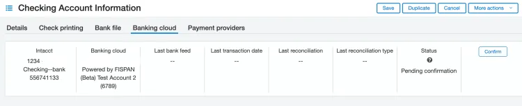Confirm Bank Feeds Confirm Bank Feeds