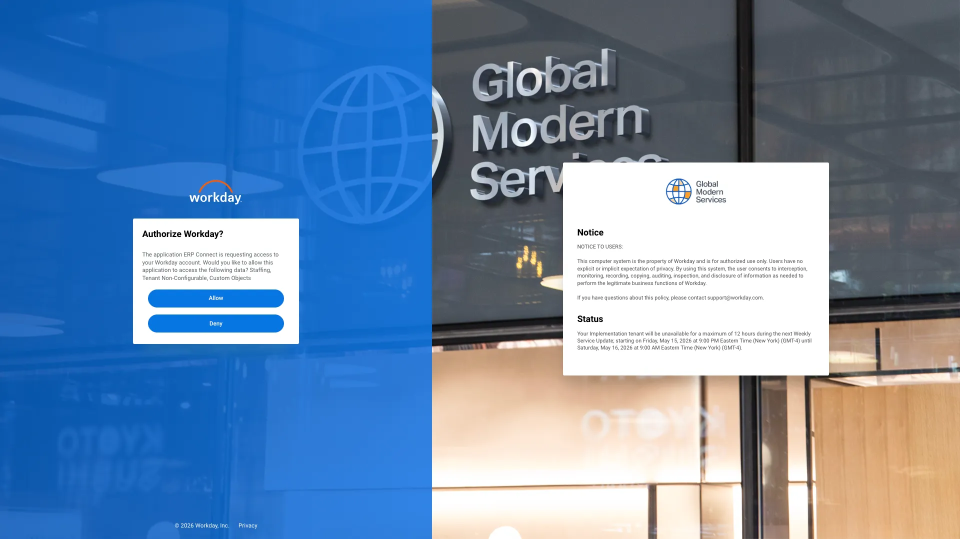 Authorize Workday Authorize Workday
