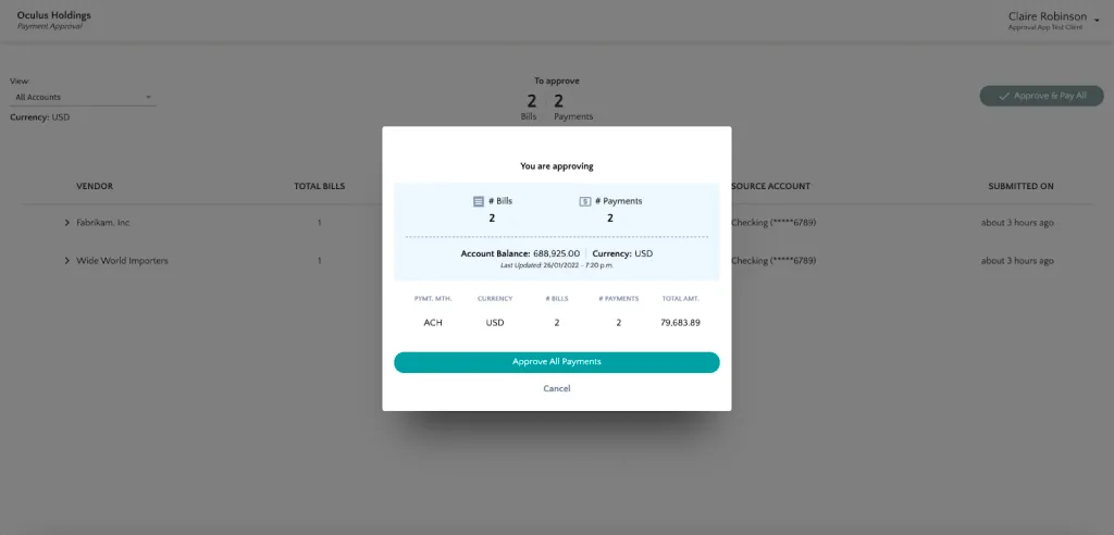Approve Multiple Payments