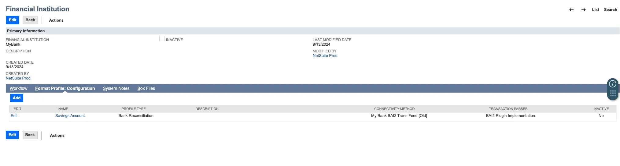 Click "Edit" beside the Format Profile where the import failed