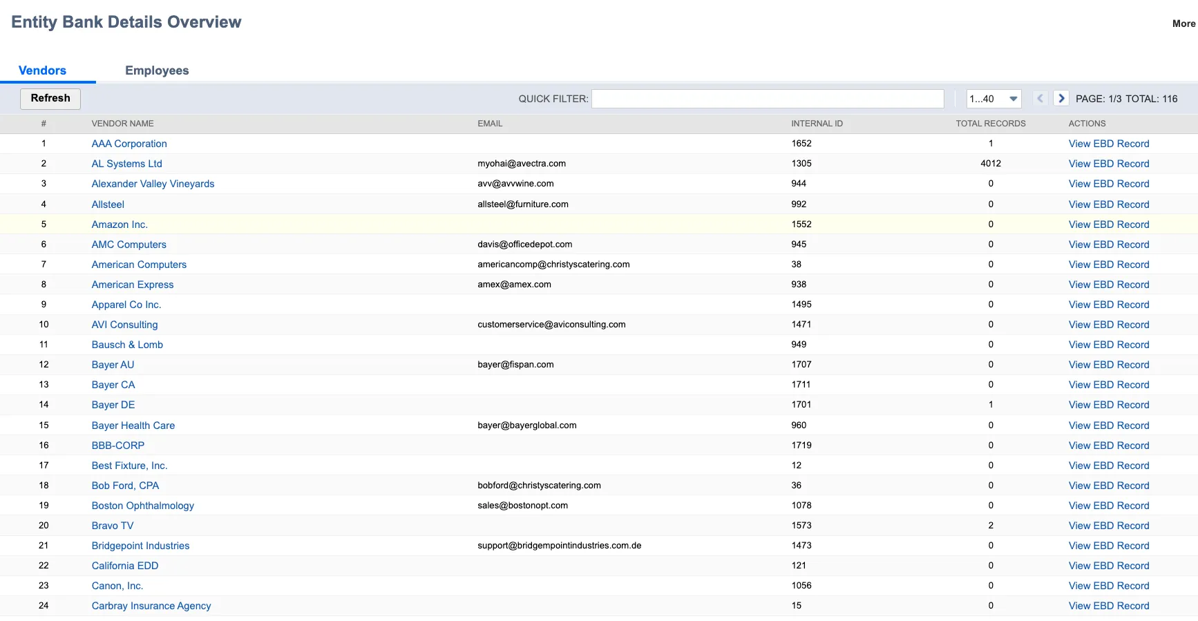 Select a Vendor or Employee Select a Vendor or Employee