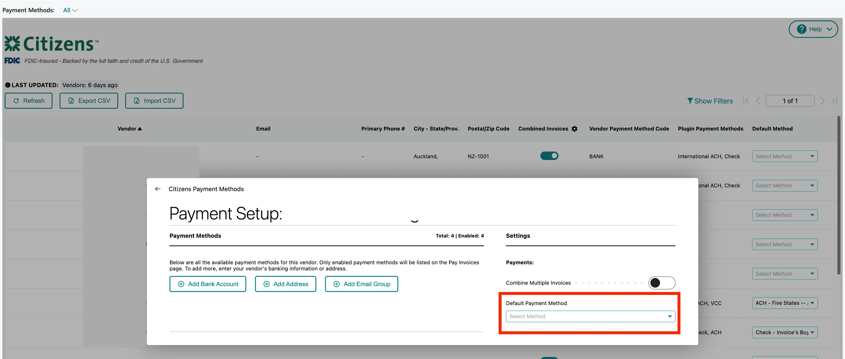 Setting Default VCC Payment in Business Central