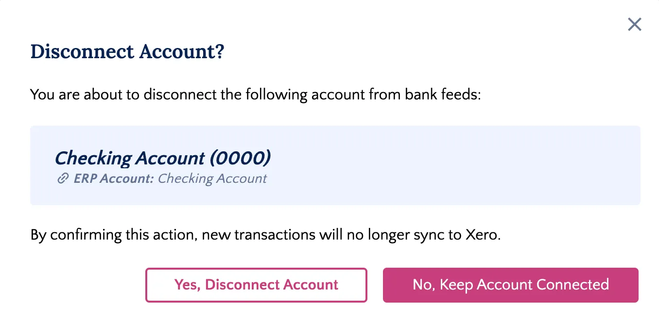 Disconnect Account Disconnect Account